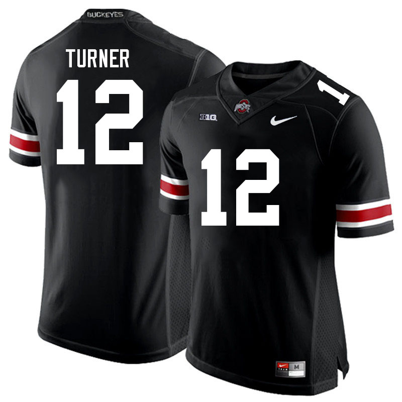 Men #12 Ryan Turner Ohio State Buckeyes College Football Jerseys Stitched Sale-Black